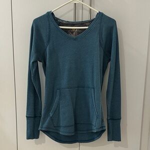 Carhartt Teal V-Neck Women's Thermal Hoodie